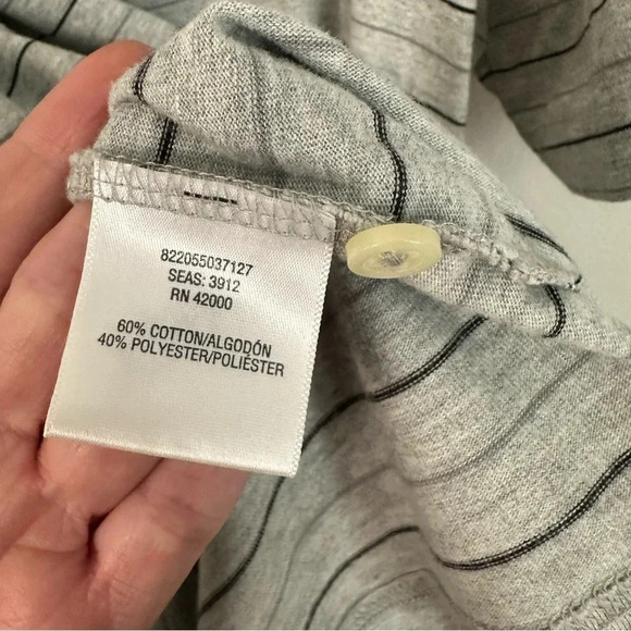 David Taylor Collection Men's Short Sleeve Gray & Black Striped Polo Sz 2XL GUC - Picture 5 of 6